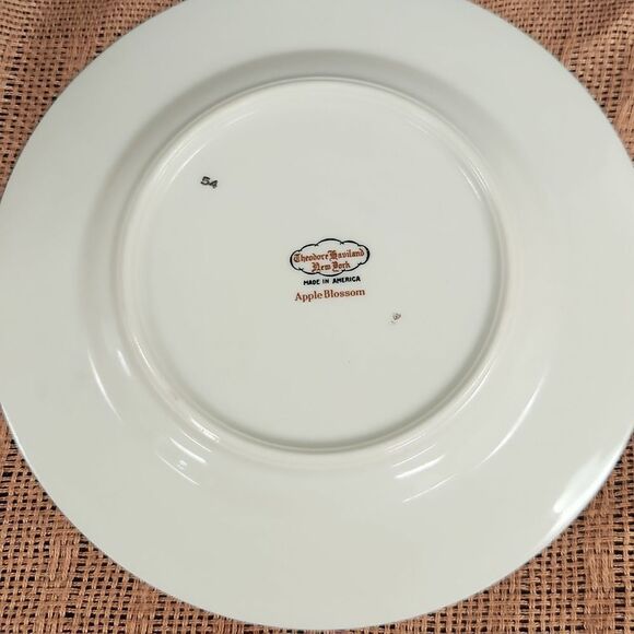 Theodore Haviland Apple Blossom Floral Salad Plate 8" - Picture 2 of 3